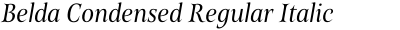 Belda Condensed Regular Italic